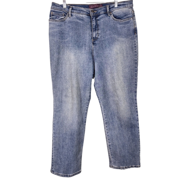 Gloria Vanderbilt Classic Blue Straight Leg Jeans - Picture 1 of 6